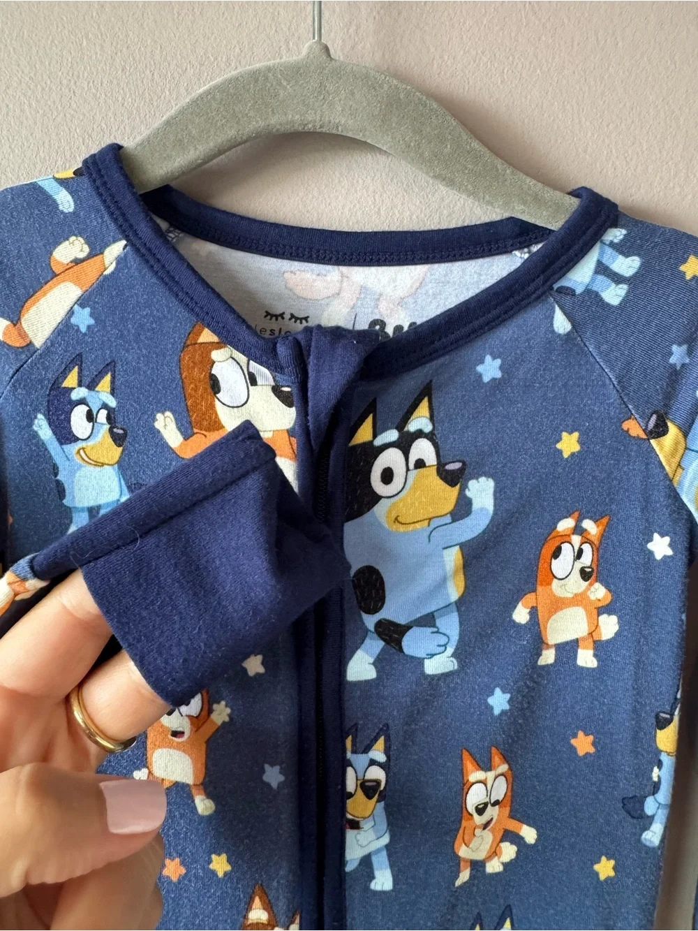 Little Sleepies x Bluey Bamboo Long Sleeve Zippy Sleeper Pajama‎ 6-12 months